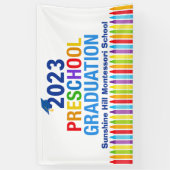 2023 Abschluss Custom Crayon School Banner (Vertikal)