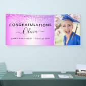 2023 Abschluss Glitzer Lila Banner (Messe)