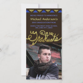 2023 Abschluss Imitate Gold Typografie Moderne Ankündigung