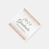 2023 Abschluss Pink Glitzer Paper Napkin Serviette (Ecke)
