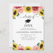 2023 Abschluss Sonnenblume Eukalyptus Land Einladung (Vorderseite)