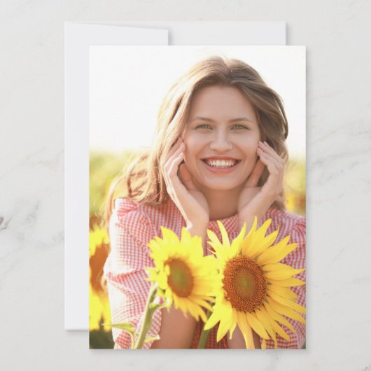 2023 Abschluss Sonnenblume Eukalyptus Land Einladung (Rückseite)