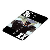 2023 Abschluss Typografie Fett Foto Magnet (Linke Seite)