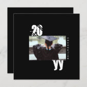 2023 Abschluss Typografie Fett Foto Minimal (Vorne/Hinten)