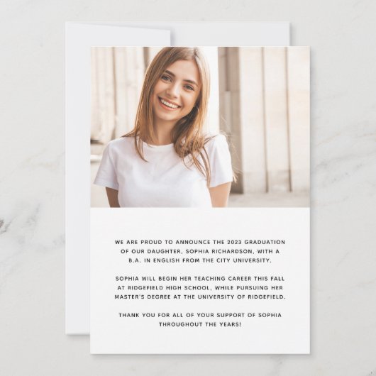 2023 Absolvent | Modernes mehrschichtiges Layout (Rückseite)