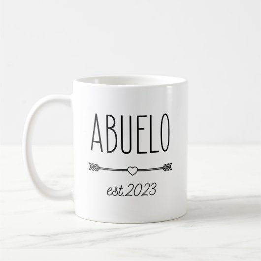 2023 Abuelo Pregnancy Ankündigung Spanischer Opa Kaffeetasse (Links)