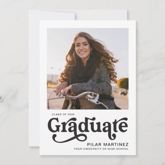 2023 Ankündigung des Abschlusses für Typografie mi (Vorderseite)