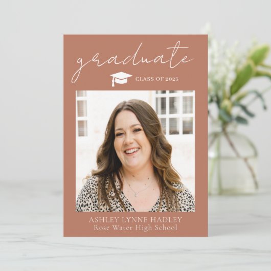 2023 Ankündigung von Boho Foto Abschluss (Stehend Vorderseite)