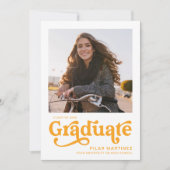 2023 Ankündigung von Graduate Foto 70er Retro Oran (Vorderseite)