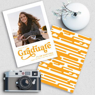 2023 Ankündigung von Graduate Foto 70er Retro Oran