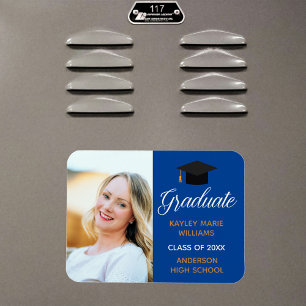 2023 Ankündigung von Graduate Foto Blue Abschluss Magnet