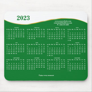 2023 auf der grünen und weißen Maus Pad Mousepad