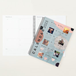 2023 Baby Blue Calendar Journal , 6 benutzerdefini Planer