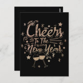 2023 Beifall für das neue Jahr Textur der Glitteri Postkarte (Vorne/Hinten)