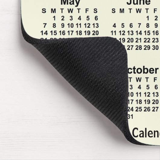 2023 Beige Kalender von Janz Mouse Pad Mousepad (Ecke)