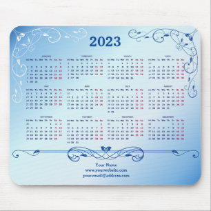 2023 Blue Elegant Mouse Pad Mousepad