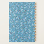 2023 Blue Winter Floral & Foliage Bunny Planner Planer (Rückseite)