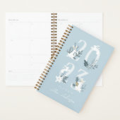 2023 Blue Winter Floral & Foliage Bunny Planner Planer (Anzeige)