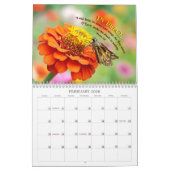 2023 Blume und Schmetterlinge mit aufstrebenden Ps Kalender (Feb 2026)