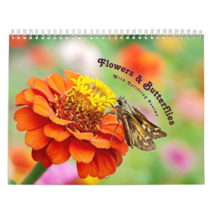 2023 Blumen & Schmetterlinge mit aufbauenden Psalm Kalender