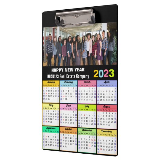 2023 Calendar Business Foto Custom Modern Klemmbrett (Links)