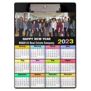 2023 Calendar Business Foto Custom Modern Klemmbrett