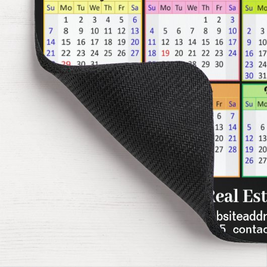 2023 Calendar Business Foto Custom Modern Mousepad (Ecke)