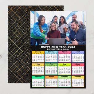 2023 Calendar Business Foto Modernes Skript Einfac Feiertagskarte