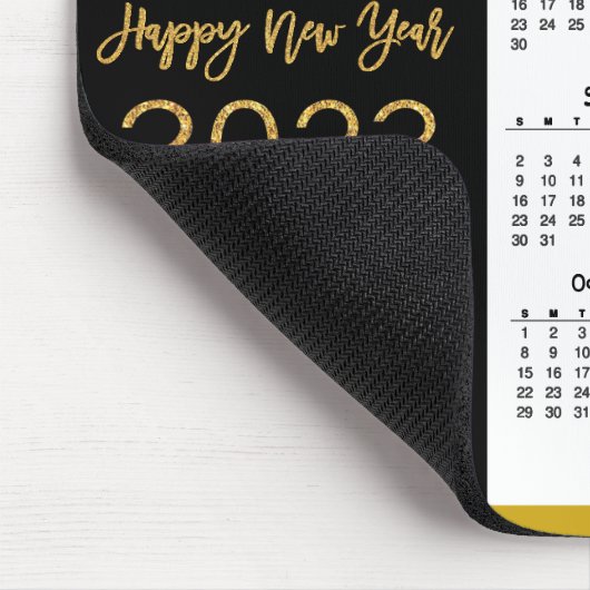 2023 Calendar Business Gold Script Foto Mousepad (Ecke)