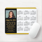 2023 Calendar Business Gold Script Foto Mousepad (Mit Mouse)