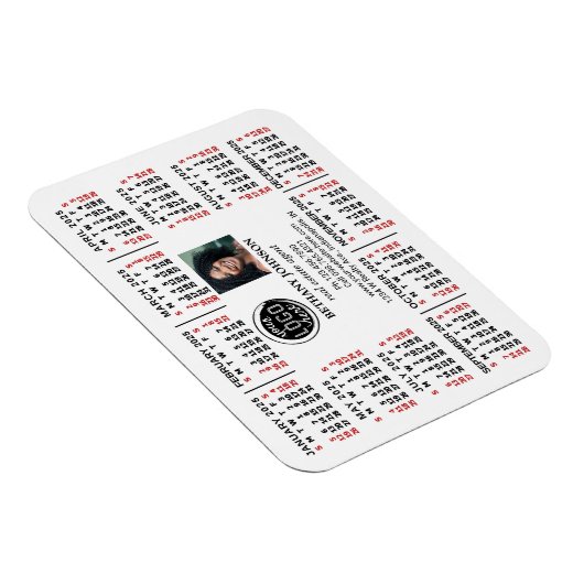 2023 Calendar Business Logo Photo Text Easy Custom Magnet (Rechte Seite)