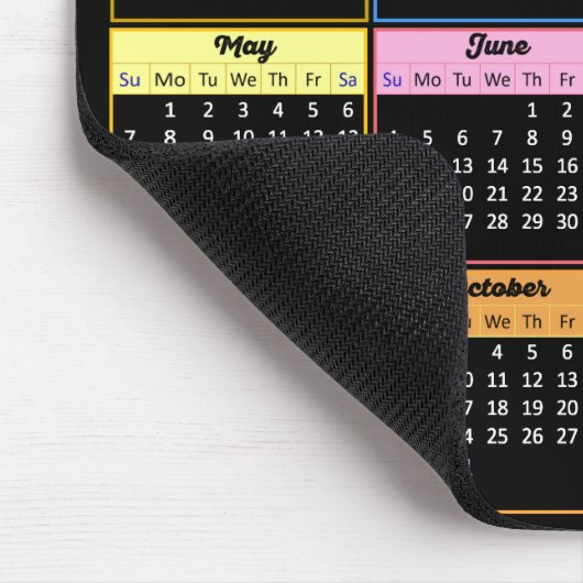 2023 Calendar Business Modern Custom White Black Mousepad (Ecke)