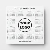2023 Calendar Company Logo Business Desktop Fotoplatte (Vorderseite)