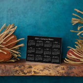 2023 Calendar Company Name Black Desktop Fotoplatte (Seite)