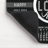 2023 Calendar Custom Business Logo Text Easy Black Mousepad (Ecke)