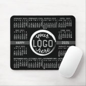 2023 Calendar Custom Business Logo Text Easy Black Mousepad (Mit Mouse)