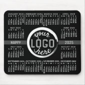 2023 Calendar Custom Business Logo Text Easy Black Mousepad (Vorne)
