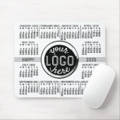 2023 Calendar Custom Business Logo Text Easy White Mousepad (Mit Mouse)