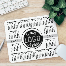 2023 Calendar Custom Business Logo Text Easy White Mousepad