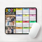 2023 Calendar Custom Family 2 Foto Modern Mousepad (Mit Mouse)