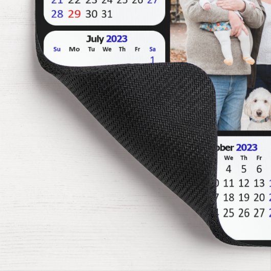 2023 Calendar Custom Foto Modern Simple Mousepad (Ecke)