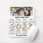 2023 Calendar Family Foto Gold Script Custom Mousepad (Mit Mouse)