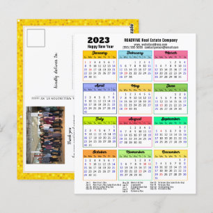 2023 Calendar Gold Glitzer Modernes Corporate Foto Postkarte