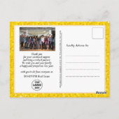 2023 Calendar Gold Glitzer Modernes Corporate Foto Postkarte (Rückseite)