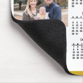2023 Calendar Gold Script Einfache Familie Foto Mo Mousepad (Ecke)