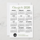 2023 Calendar Green White Business - Holiday Card Einladung (Vorderseite)
