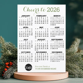 2023 Calendar Green White Business - Holiday Card Einladung