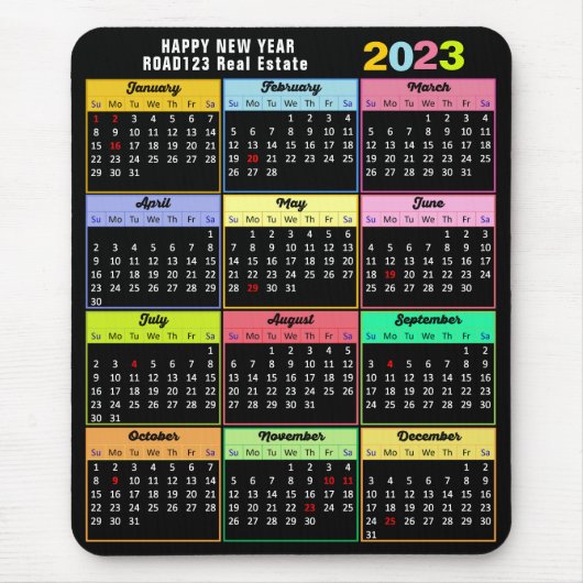 2023 Calendar Minimum Custom Business Mousepad (Vorne)
