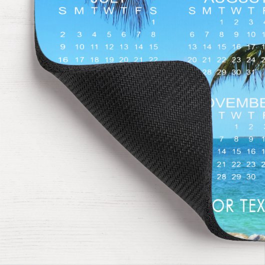 2023 Calendar Tropical Beach oder Ihr Foto & Text Mousepad (Ecke)