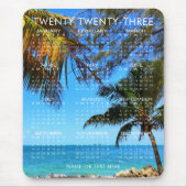 2023 Calendar Tropical Beach oder Ihr Foto & Text Mousepad (Vorne)
